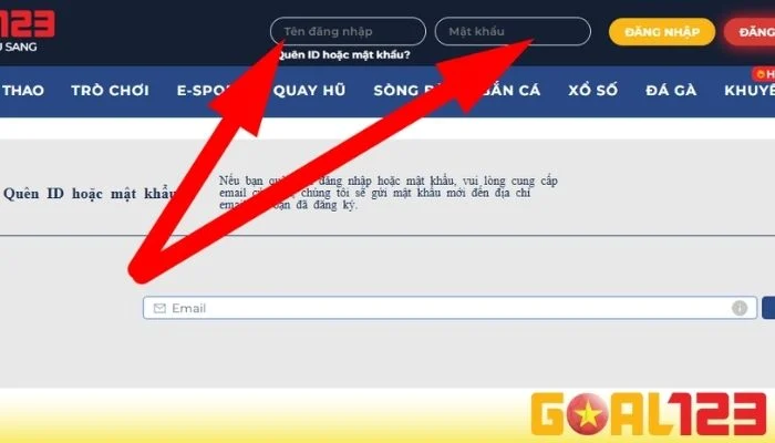 Hướng dẫn cách đăng nhập Goal123b khi bị chặn