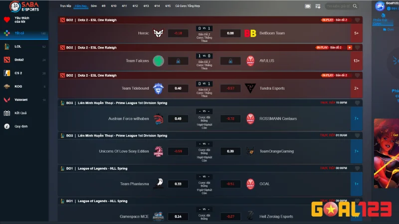 Thể Thao Điện Tử và Vai Trò Của GOAL123