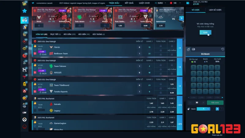 Bắt Đầu Với E-Sport GOAL123