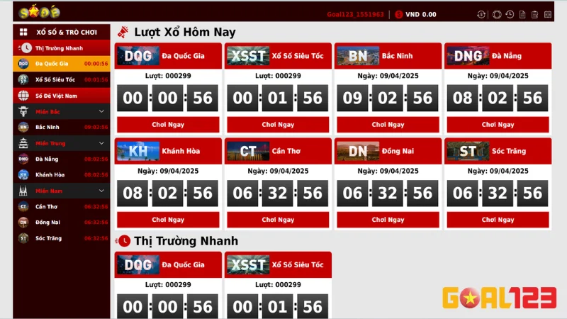 Chơi Xổ Số GOAL123