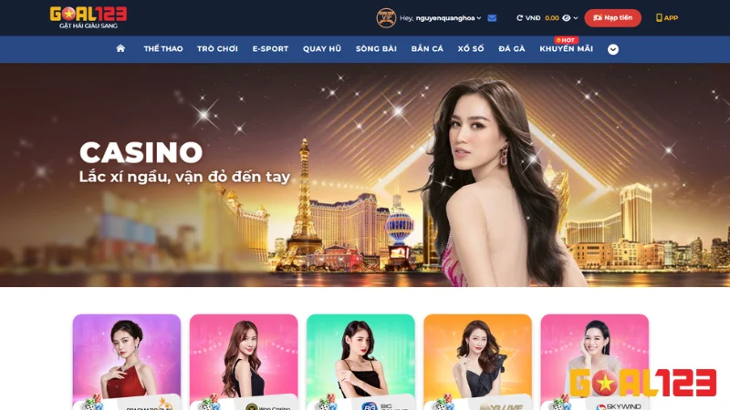 Sòng Bài GOAL123: Khám Phá Thế Giới Casino Trực Tuyến Đẳng Cấp Hàng Đầu